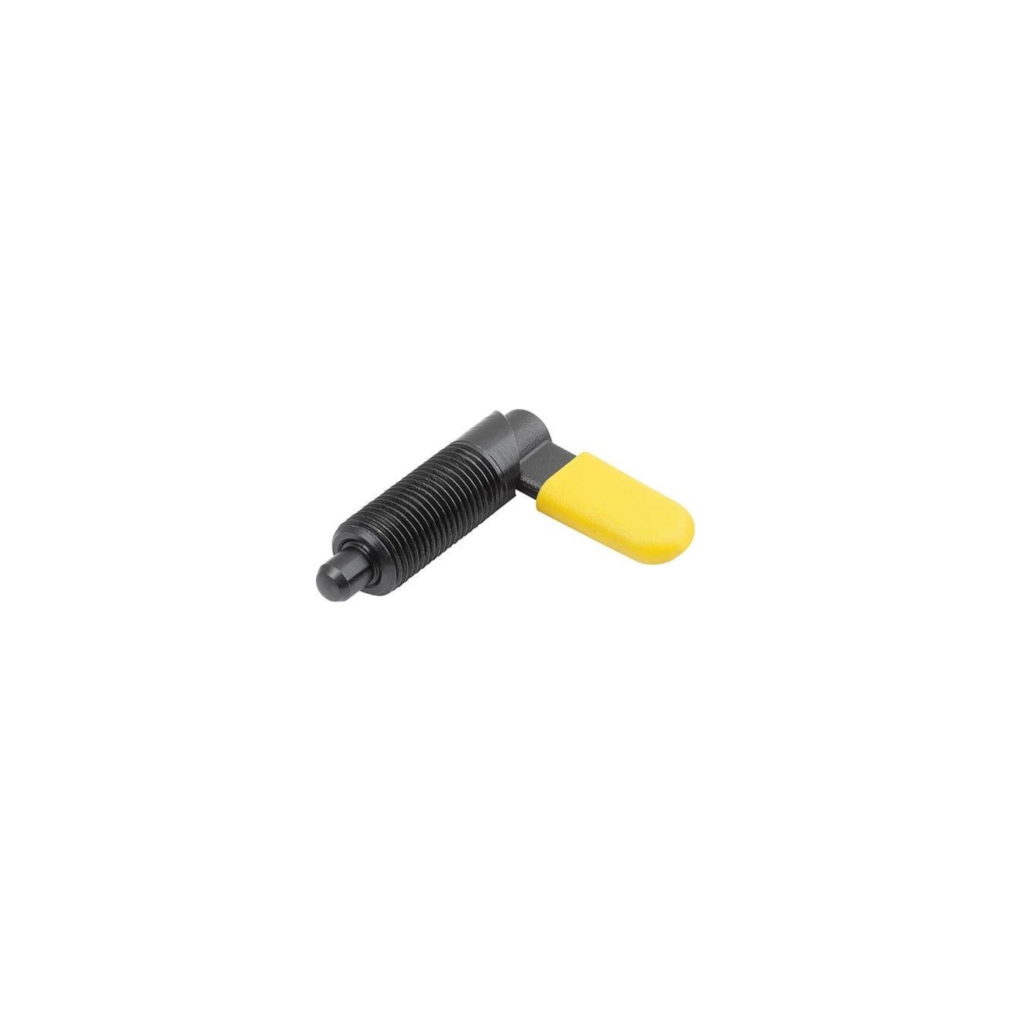 KIPP Sperrriegel M10x1 Ø6mm brüniert mit Gewindehülse Kunststoffkappe (K1672.060610116)