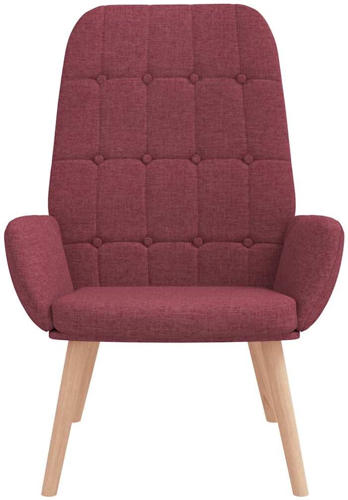 vidaXL Fauteuil relaxant en tissu rouge vin