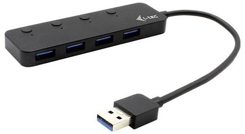 I-tec U3CHARGEHUB4 USB-Hub 4 Port USB-A USB 3.0 5 GBit/s Schwarz USB 3.0 Metal HUB 4 Port