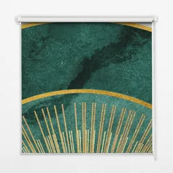 INNENROLLO - Fensterrollo - Rollo - 140x140 cm - Halbkreis in einem Halbkreis