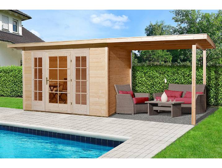 Weka Gartenhaus Panorama 172 Gr.2 Natural 3 × 6 × 2 m