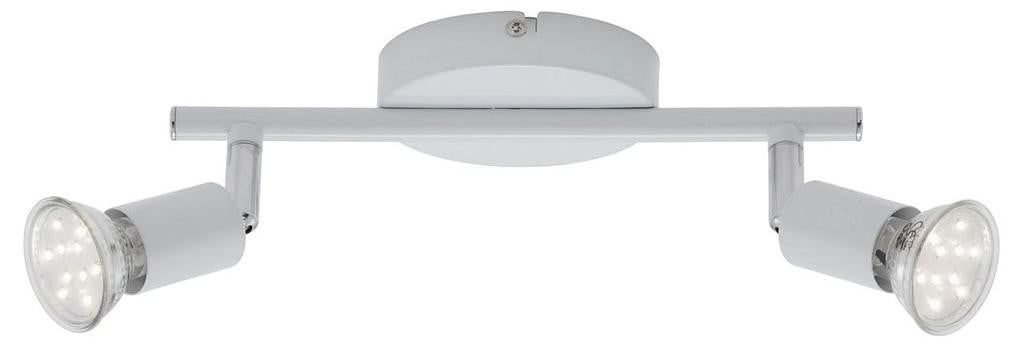 Briloner SIMPLE LED inbouwspots, 2-lichts, wit, kantelbaar en draaibaar, GU10, 3W, warm wit