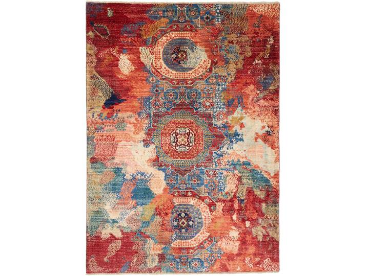 Mamluk Design Teppich 142x201 Handgeknüpft Orientteppich Wolle
