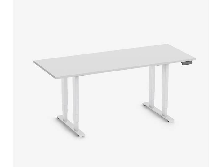 Schwerlasttisch mit Melaminplatte, 200x80 Lichtgrau Weiß