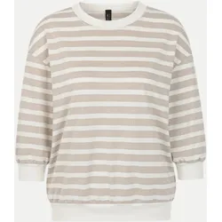 Shirt mit Lurex-Ringeln Beige 38