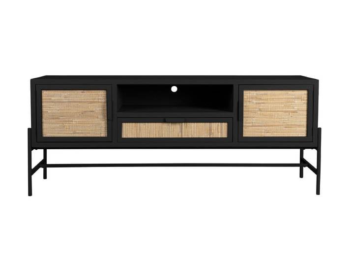 Sideboard Evaris – aus Chinesisches kieferngrun in Schwarz - Schwarz - Luxusbetten24