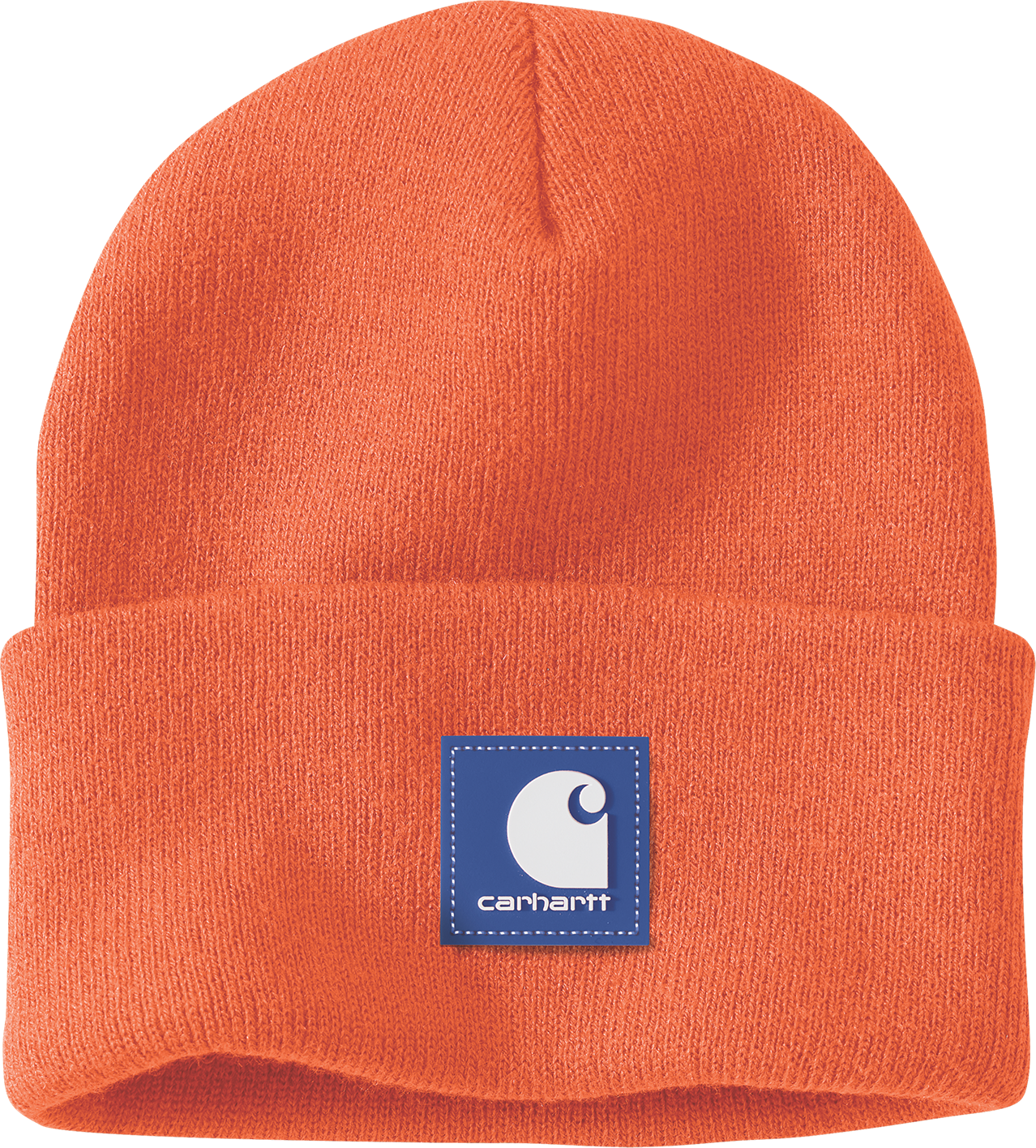 Carhartt Rubber Patch Watch Cap Beanie Brite Orange One Size