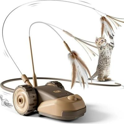 Uplift Essentials "Smart Interactive ""Touch to Wake"" Toy Car brown"