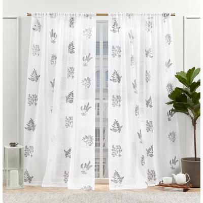 Nicole Miller New York Mabel Sheer Rod Pocket Curtain Panel Pair