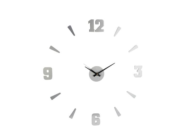 Wanduhr Aufkleber silber/schwarz
