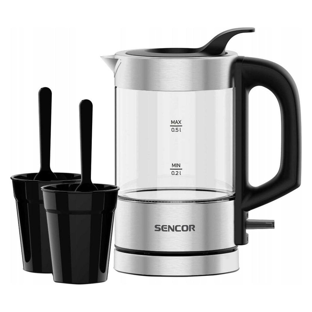 Sencor SWK 160SS silber / Reisewasserkocher / 1100W / 0,5L (0.50 l) (8590669385874)