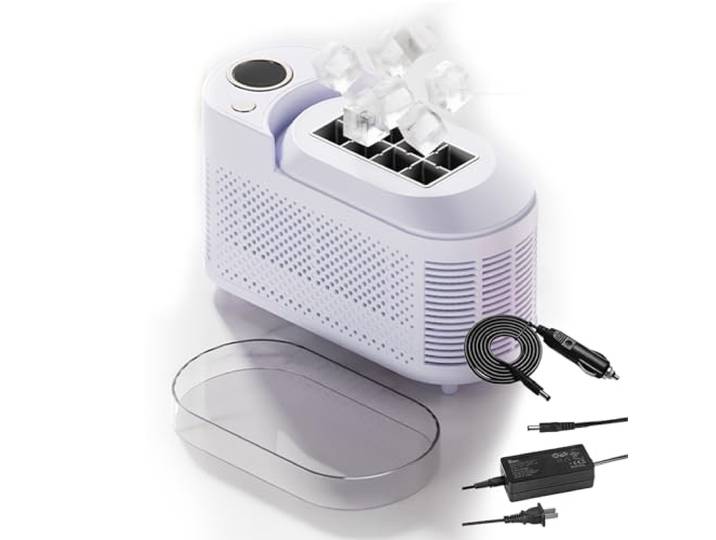 BiiKoon Camping-Eismaschine mit Schnellgefrieren – tragbar for den Heim-/Bürogebrauch, energieeffizienter 120-W-Motor, leichtes Design, problemlose Reinigung(Purple)