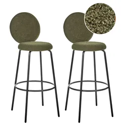 BARHOCKER 2er-Set Dunkelgrün Emery