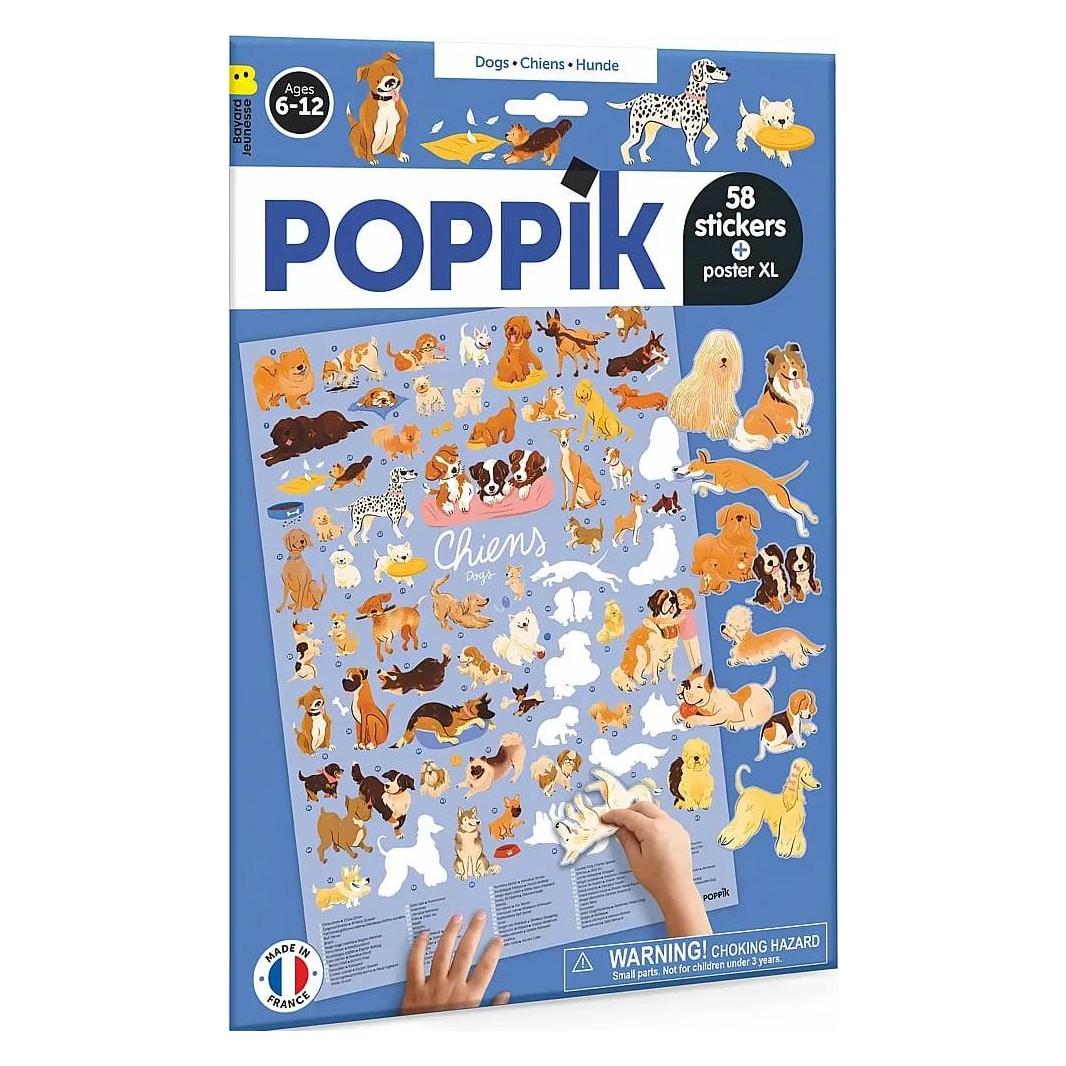 Poppik Sticker Lernposter Hunde (58 Sticker) (DIS050)