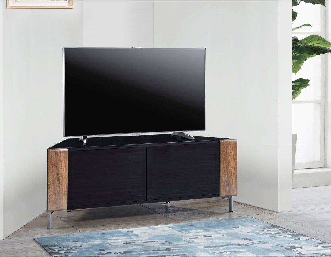 Wade Logan Allene TV Stand for TVs up to 50" Black/Walnut/Black 50"