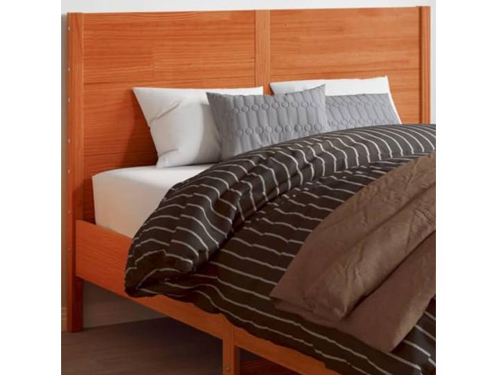 KTHLBRH Kopfteil aus massivem Kiefernholz, braun, gewachst, 160 cm, elegantes Design mit stabilen Beinen für Stabilität und Rückenunterstützung, rustikales Kopfteil für Möbel
