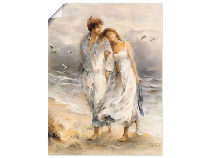 Wandbild ARTLAND Verliebt , beige (farbe bild(er): naturfarben), B:45cm H:60cm, Bilder, Wandbild, als Leinwandbild, Poster in verschied. Grössen