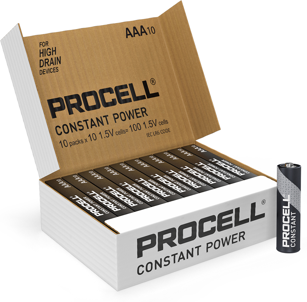 Duracell Procell Constant AAA LR03 PC2400 Batteries   Box of 100