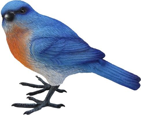 FD Dekofigur Vogel 9,5 x 12 cm blau orange