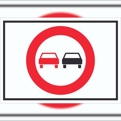 HB-Druck Überholverbot KFZ Symbol Schild A1 (594x841mm)