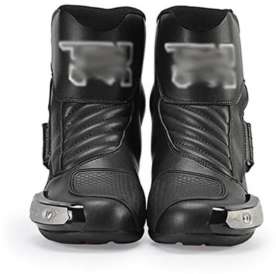 Motorradbekleidung - Wasserdichte Lederschuhe, Knöchelhoch - Schwarz