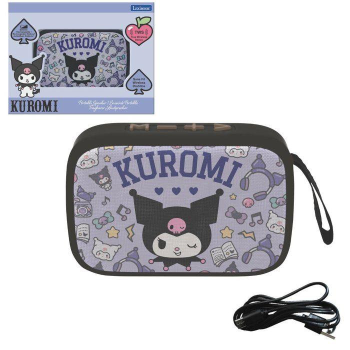 Lexibook Draagbare Bluetooth-speaker Kuromi met Bluetooth 5.0, USB-poort en SD-kaartlezer