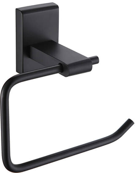 Showerdrape Unity Black Stainless Steel Wall Mounted Toilet Roll Holder