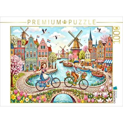 CALVENDO Puzzle Mit dem Rad durch die Stadt | 1000 Teile Lege-Größe 64 × 48 cm Foto-Puzzle für glückliche Stunden