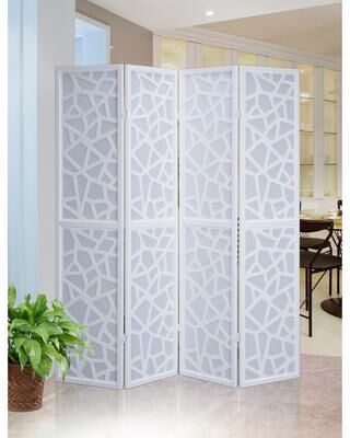 Roundhill Furniture Giyano 4-panel Screen Room Divider