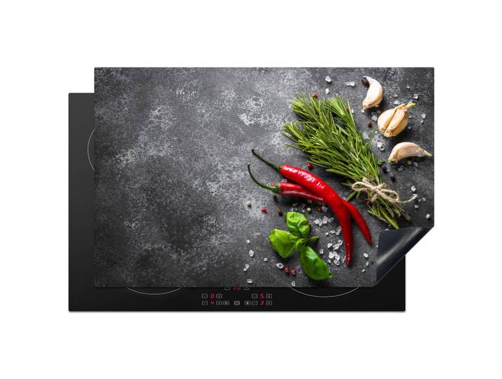 HERDABDECKPLATTE Pfeffer - Kräuter - Gewürze - Beton Abdeckung Ceranfeld 81.2x52 cm