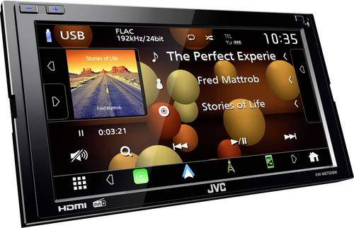 JVC KW-M875DBW Moniceiver Android Auto, Anschluss für Lenkradfernbedienung, Apple CarPlay, Bluetooth-Freisprecheinrichtung