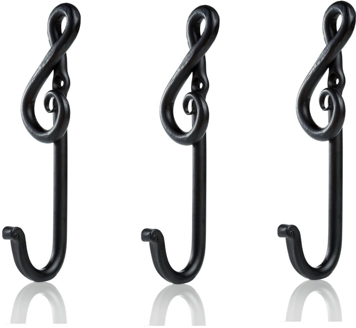 Set van 3 handgemaakte wandhaken van gietijzer van Omgoods