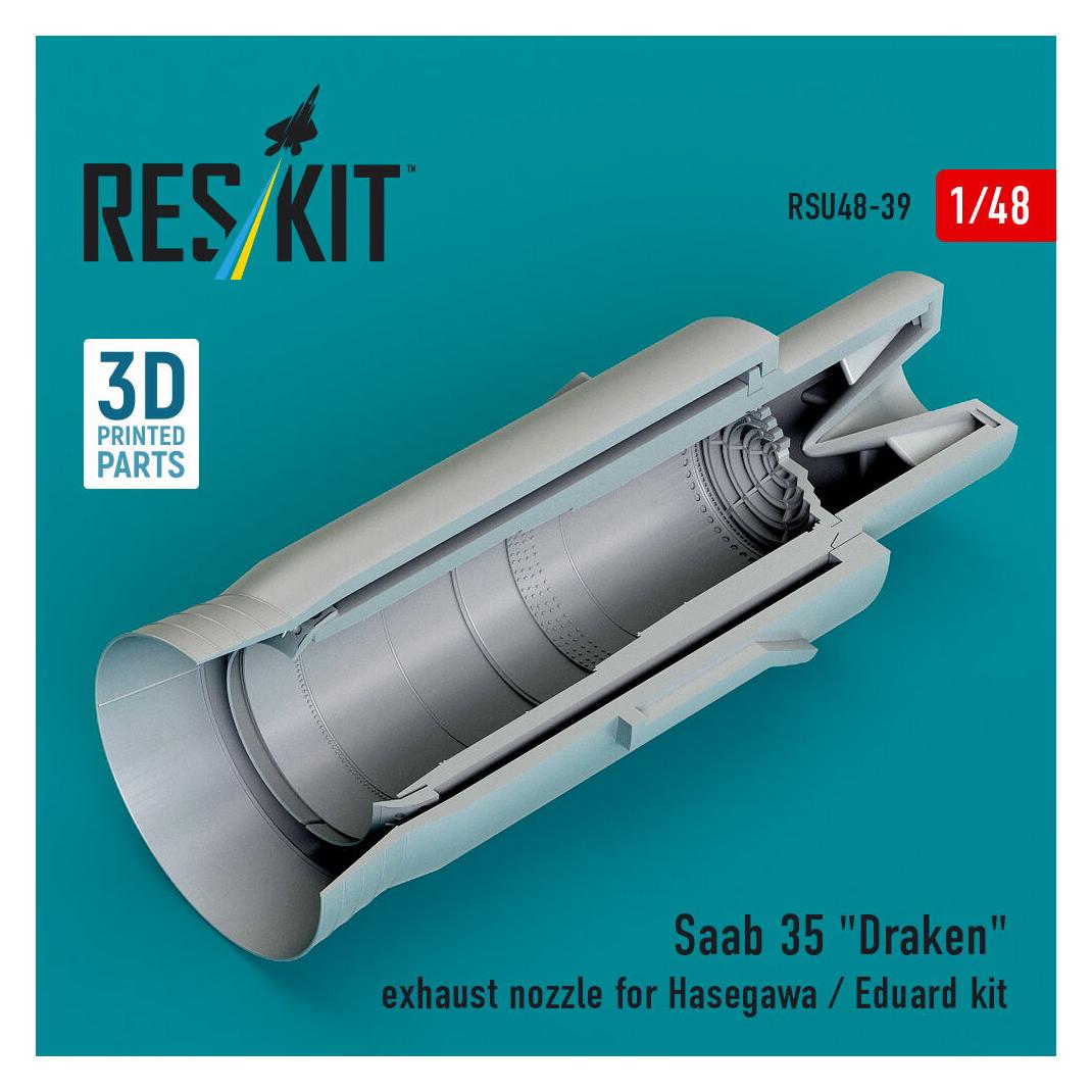 ResKit Saab 35 Draken exhaust nozzle for Hasegawa / Eduard kit (3D Printed) (RSU48-0039)