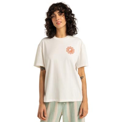 T-Shirt BILLABONG "Sunshine Living", Damen, Gr. M, weiß, Obermaterial: 100% Baumwolle., Shirts T-Shirt