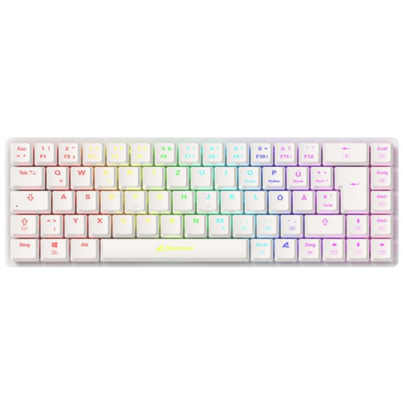 Sharkoon Gaming Tastatur PureWriter W65 weiß-rot DE
