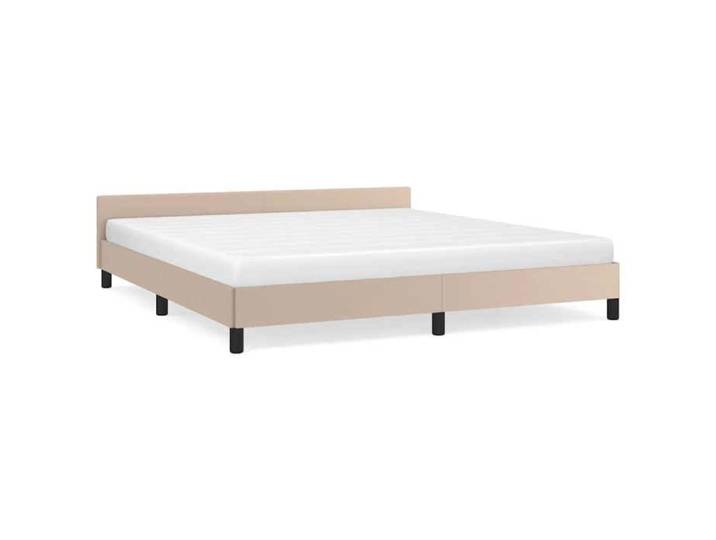 Luxe&Mode Cadre de lit avec tête de lit - sans matelas - lit Adulte double - 2 ans garantie - cappuccino 160x200cm（43500）