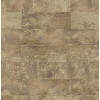 Seabrook Designs Callaway Faux Concrete Stacks Unpasted Wallpaper