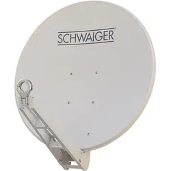 Schwaiger SPI085PW (Parabolantenne, 39.30 dB, DVB-S / -S2), SAT Spiegel + SAT Antennen, Grau