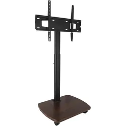 Relaxdays TV-Bodenständer (50 kg, 43" - 75"), TV Ständer, Braun