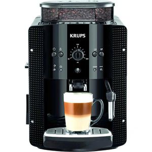 Krups Kaffeevollautomat EA 8108, schwarz, mit Milchaufschäumer, 1,7 Liter, 2 Kaffeespezialitäten