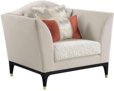 CDecor Miner Beige Accent Chair with 2 Pillows