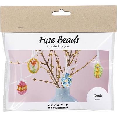 Creativ Company Mini Kreativ Set Bügelperlen, Hängedekorationen , in Eierform, sortierte Farben