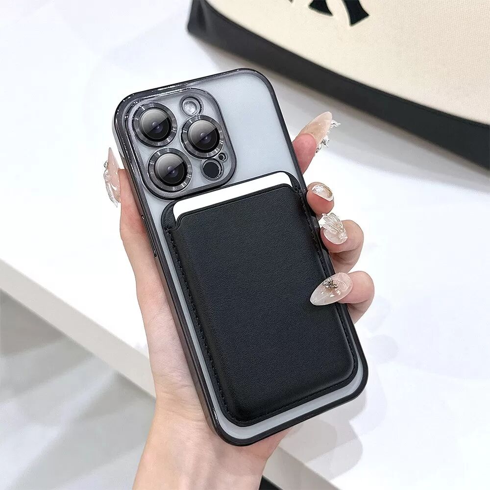 INF Ensemble de Coque Magnétique Noire Compatible avec iPhone 17 Pro - Inclut un Porte-Cartes Magsafe