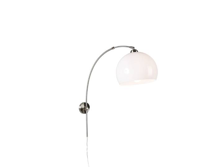 Applique murale rétro en acier avec abat-jour blanc orientable