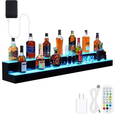 Garvee 60-Inch Acrylic LED Wine Display Rack (Remote/App Control)