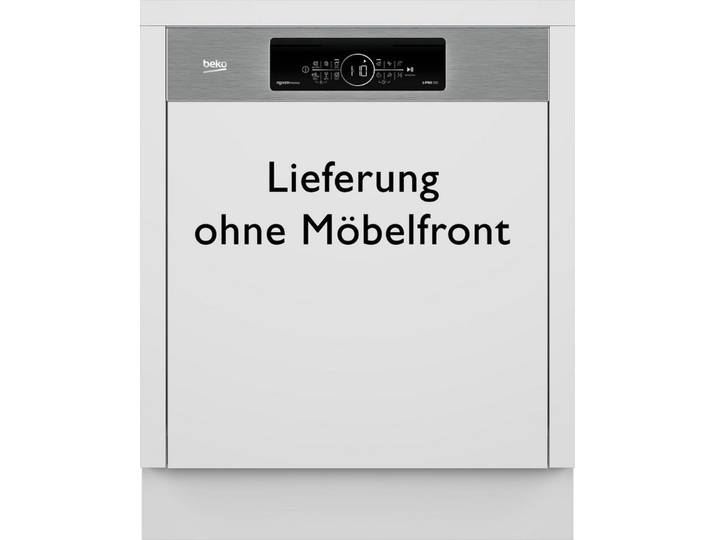 BEKO teilintegrierbarer Geschirrspüler BDSN36541XP, 8,9 l, 15 Maßgedecke, Doppelt gut organisiert – inklusive Besteckschublade und Besteckkorb