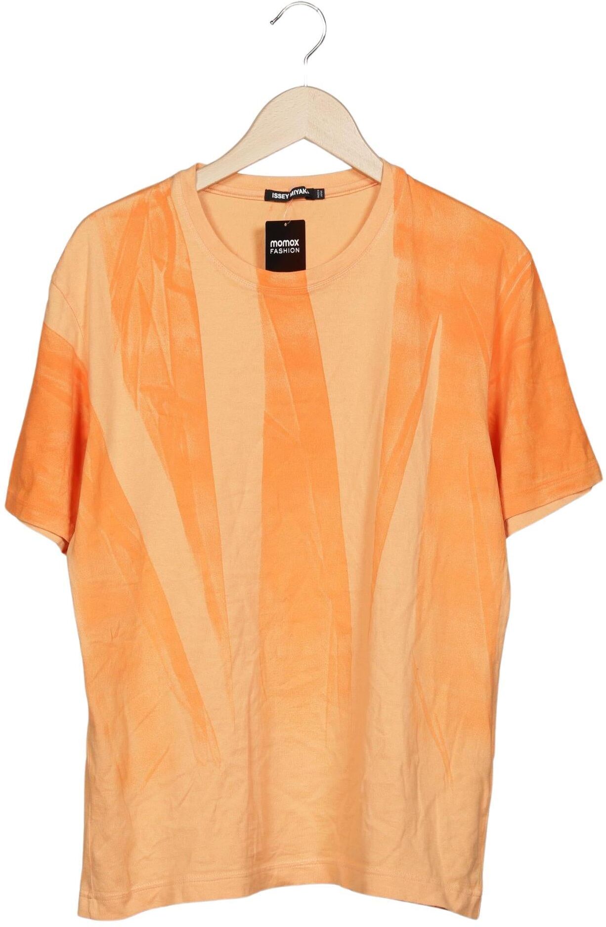Issey Miyake Damen T-Shirt, Orange, Gr. L, Baumwolle - Second Hand