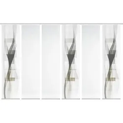 Schmidt Schiebevorhang Luma 6er Set Polyester Grau Stein