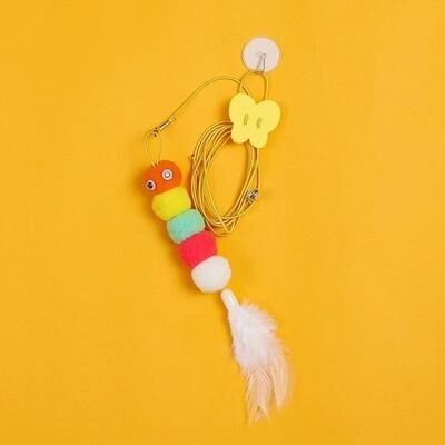 Uplift Essentials Hanging Doorway Elastic Teaser Hands Free Interactive Swing & Pounce Toy style D