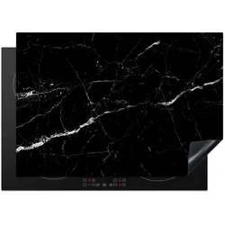 HERDABDECKPLATTE Marmoroptik - Schwarz - Luxus Herdabdeckung Induktionsfeld 75x52 cm